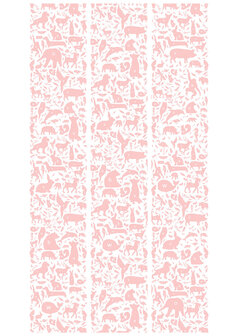 KEK Amsterdam animal alphabet roze WP-047 (Met Gratis Lijm)