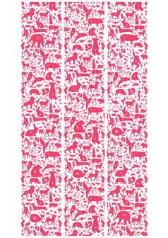 KEK Amsterdam animal alphabet fuchsia WP-051 (Met Gratis Lijm)