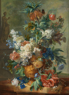 Rijksmuseum Stilleven met bloemen Jan van Huysum RM4 (Met Gratis Lijm)