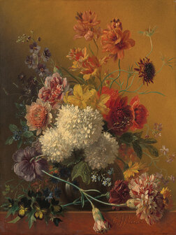 Rijksmuseum Stilleven met bloemen Georgius Jacobus Johannes van Os RM11 (Met Gratis Lijm)
