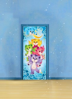 Rainbow Care Bear Bedroom Girls Deurposter Fotobehang 507VET