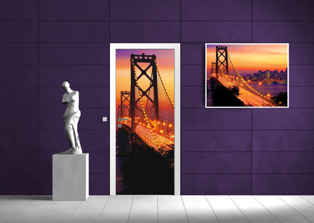 Golden Gate Bridge City Urban Deurposter Fotobehang 418VET