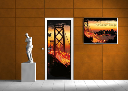 Golden Gate Bridge City Urban Deurposter Fotobehang 422VET