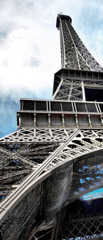 Eiffel Tower Urban City Paris Deurposter Fotobehang 144VET