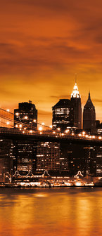 New York Brooklyn Bridge City Deurposter Fotobehang 228VET