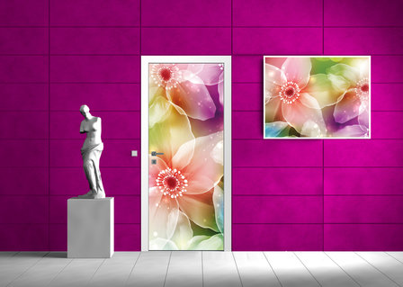 Flowers Flower Floral Deurposter Fotobehang 421VET