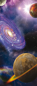 Space Galaxy Planets Deurposter Fotobehang 309VET