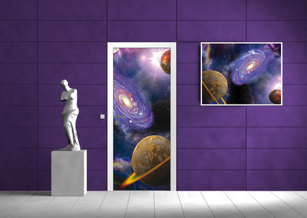 Space Galaxy Planets Deurposter Fotobehang 309VET