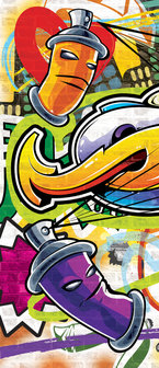 Colourful Graffiti Deurposter Fotobehang 1400VET