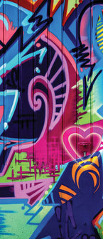 Colourful Abstract Graffiti Deurposter Fotobehang 1508VET