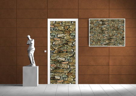 Stone Wall Rock Deurposter Fotobehang 245VET