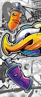 Colourful Graffiti Deurposter Fotobehang 2295VET