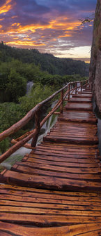 Bridge over the precipice Deurposter Fotobehang 11765VET