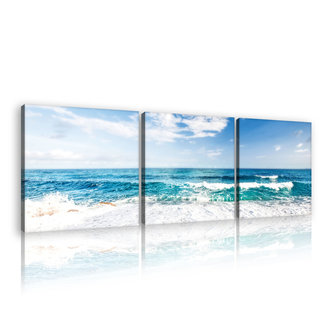 Beach and Peaceful Ocean Canvas Schilderij PS10218S13