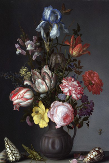 BN Wallcoverings No Limits 30768 Flowers in a Vase with Shells and Insects - Balthasar van der Ast
