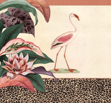 Mijke Konijn Flamingo &amp; Leopard 200390 (Met Gratis Lijm)