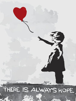 Little Girl with Balloon Banksy Fotobehang 20193VEA