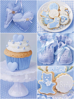 Blue Dreamy Cupcakes Fotobehang 10444VEA