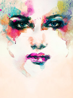 Watercolor Face Fotobehang 10749VEA