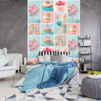 Colourful Cupcakes and Biscuits Fotobehang 10446VEA