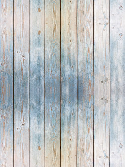 Blue Wooden Planks Fotobehang 10670VEA