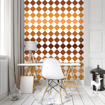 Brown Tiles Mosaic Fotobehang 10698VEA