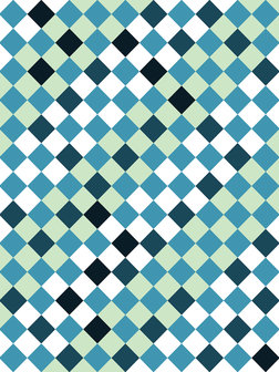Blue Tiles Mosaic Fotobehang 10701VEA