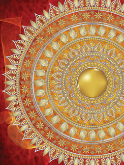 Mandala in Red Fotobehang 10120VEA