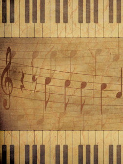 Vintage Music Notes Fotobehang 10681VEA