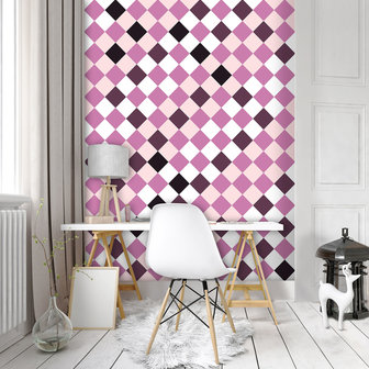 Purple Tiles Mosaic Fotobehang 10711VEA