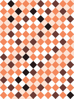 Orange Tiles Mosaic Fotobehang 10712VEA