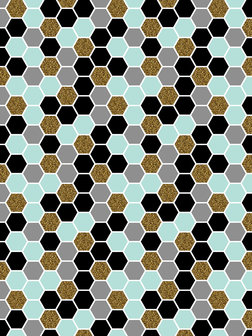 Hexagon Mosaic Fotobehang 10730VEA