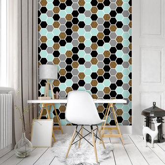 Hexagon Mosaic Fotobehang 10730VEA