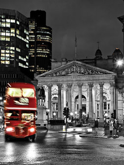 Red Double Decker in London Fotobehang 10241VEA