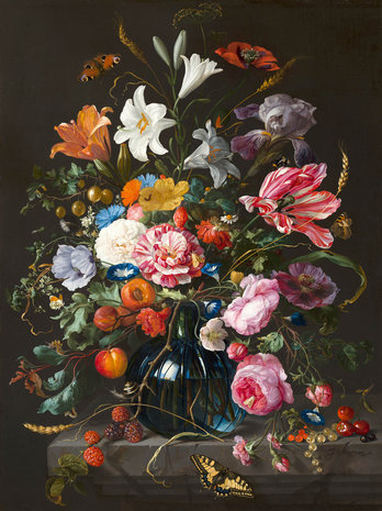 Mauritshuis Jan Davidsz de Heem, Vaas met bloemen 1670 MH2 (Met Gratis Lijm)