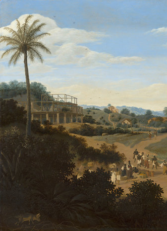 Mauritshuis Frans Post, Braziliaans landschap 1655 - 1660 MH4 (Met Gratis Lijm)