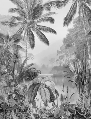 Komar Raw Lac Tropical Black &amp; White R2-008