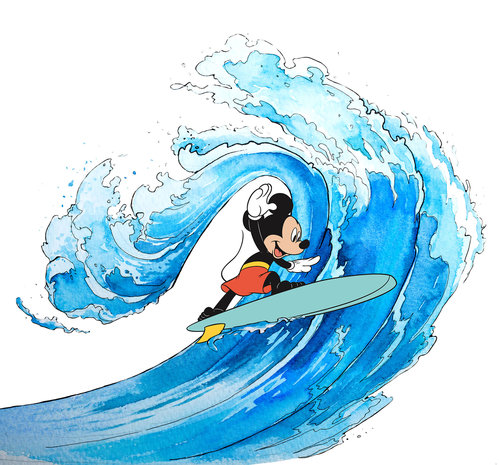 Komar Into Adventure Mickey Surfing IADX6-007