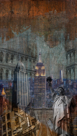 Dutch Wallcoverings NY City  One Roll One Motif - Grandeco A40201