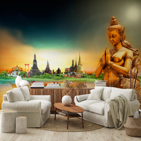 Klap lening Aanbod Thailand Buddha Fotobehang 14307 - Fotobehangkoopjes.nl