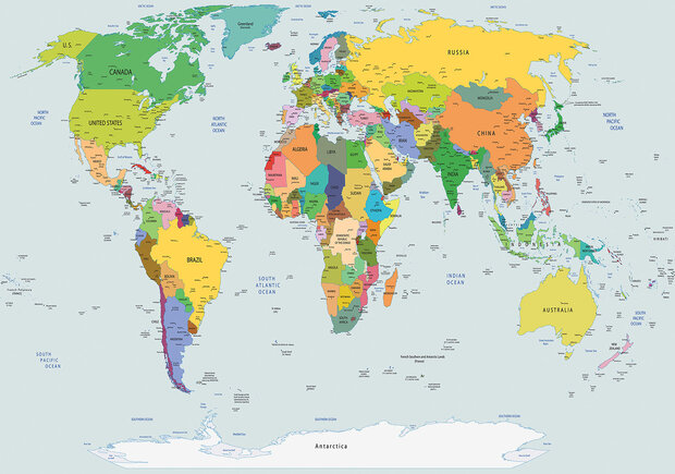 Wereldkaart Fotobehang 10253