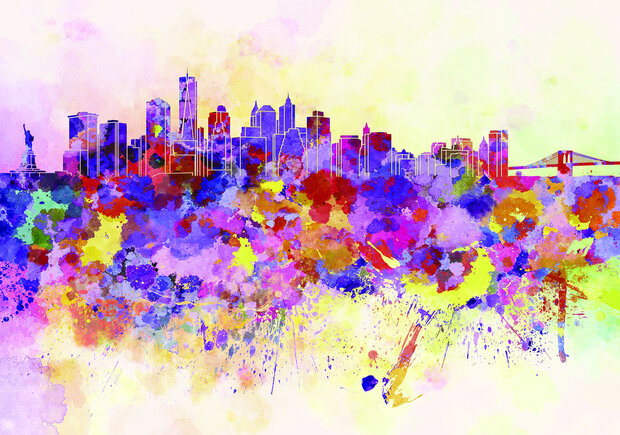 Colorful Skyline Fotobehang 10634