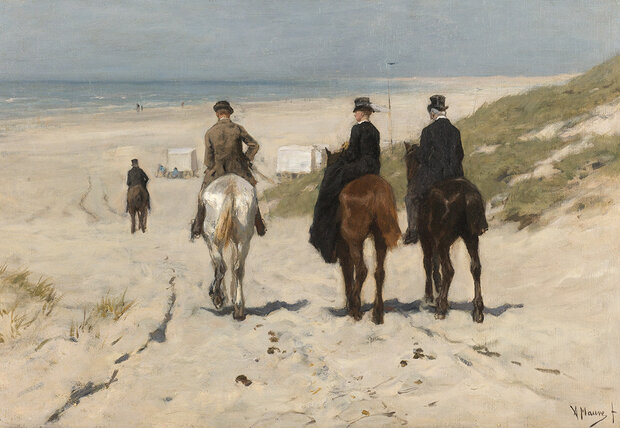 Rijksmuseum Morgenrit langs het strand Anton Mauve RM15 (Met Gratis Lijm)