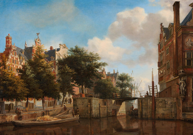 Rijksmuseum Amsterdam Stadsgezicht Haarlemmersluis RM27 (Met Gratis Lijm)
