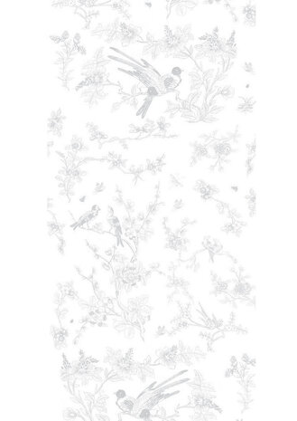 KEK Amsterdam Birds & Blossom grijs WP-379 (Met Gratis Lijm)