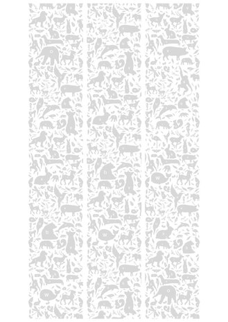 KEK Amsterdam animal alphabet grijs WP-045 (Met Gratis Lijm)