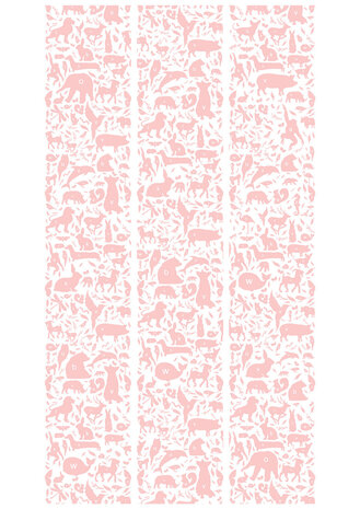 KEK Amsterdam animal alphabet roze WP-047 (Met Gratis Lijm)