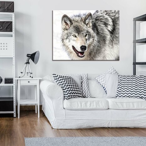 Snow Wolf Canvas Schilderij PP20307O1