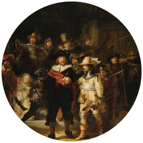 De Nachtwacht Rijksmuseum Cirkel Behang SK576VEZ