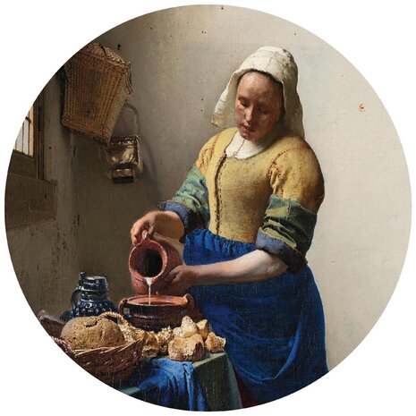 Het Melkmeisje Rijksmuseum Cirkel Behang SK234400VEZ